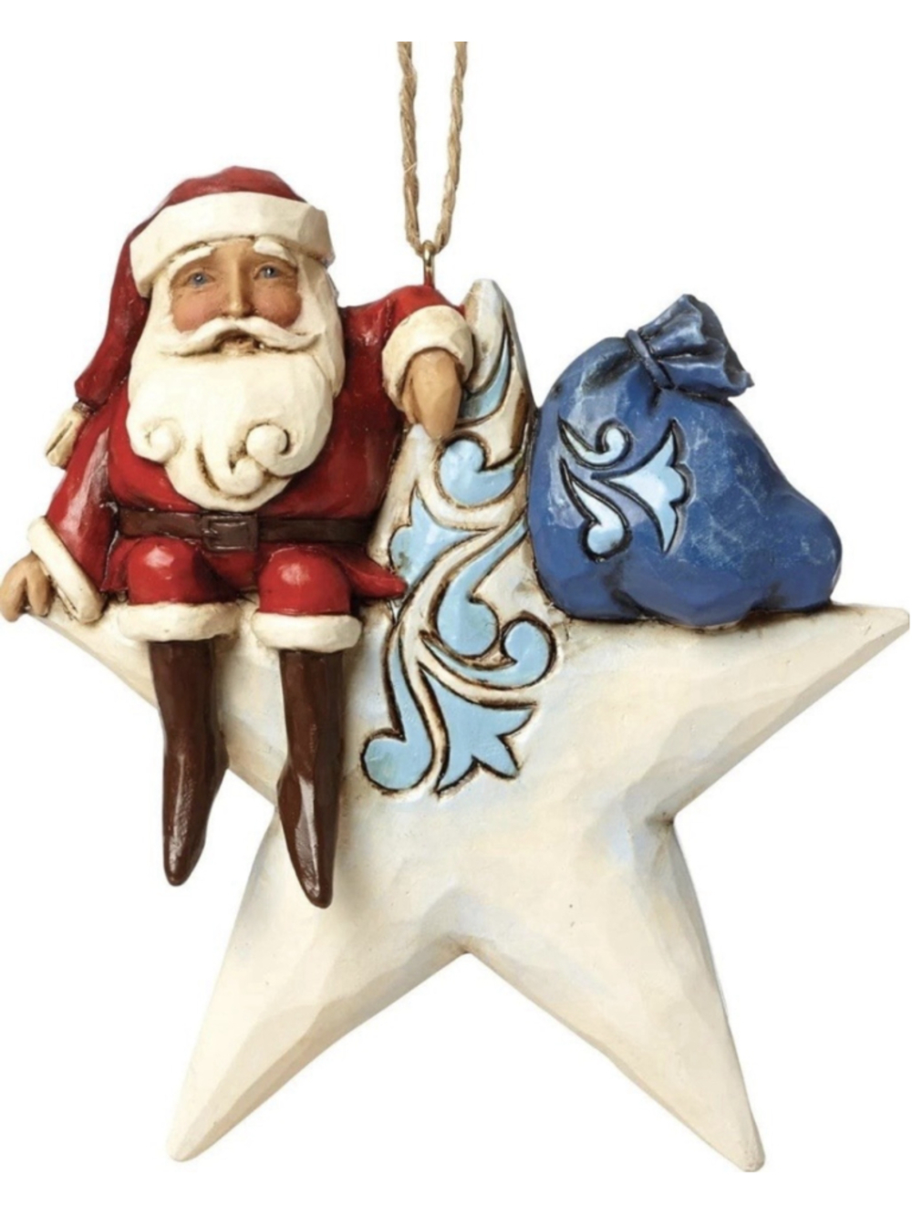 Jim Shore Santa On A Star Christmas Ornament Retired New Open Box Enesco 2015